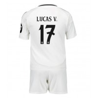 Real Madrid Lucas Vazquez #17 Domáci Detský futbalový dres 2024-25 Krátky Rukáv (+ trenírky)